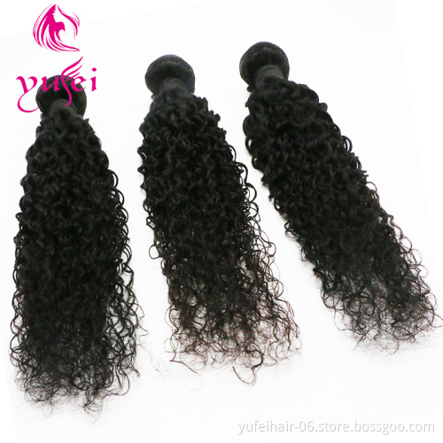 Top Quality Natural Color Curly Hair 10A 100% Brazilian Jerry Curl Human Hair Cuticle Aligned Hai Extension